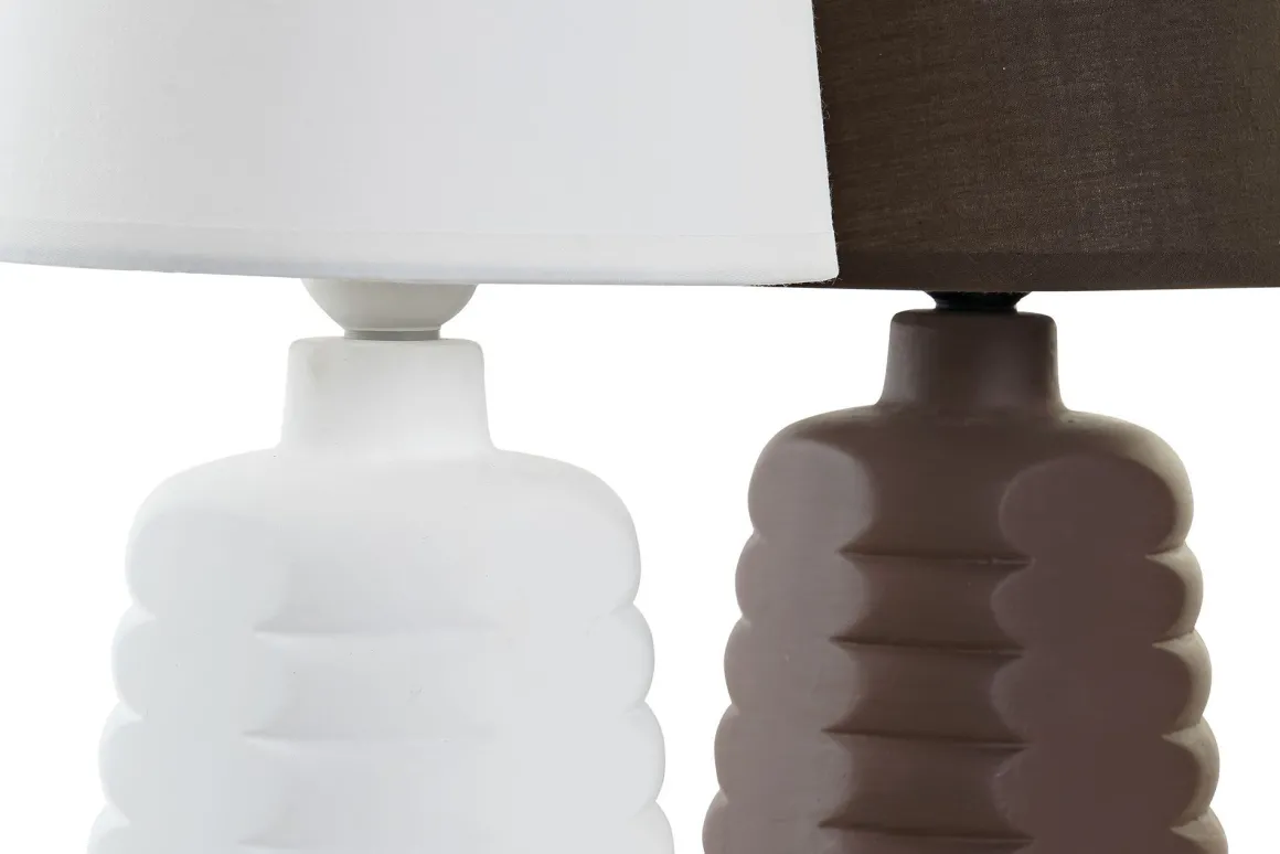 Lampada Da Tavolo In Gres Poliestere 18x18x37 - E27 50w Colori Assortiti