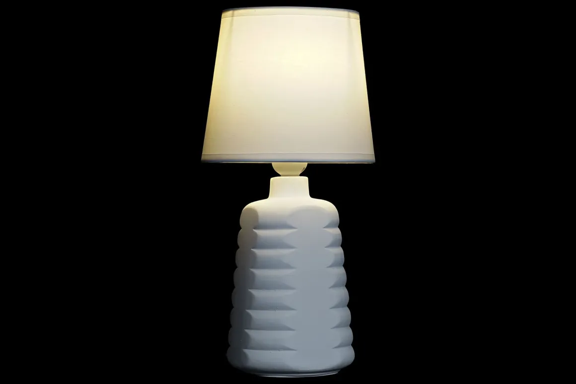 Lampada Da Tavolo In Gres Poliestere 18x18x37 - E27 50w Colori Assortiti