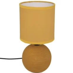 LAMPADA DA TAVOLO TIMEO OCRA H 25CM - E 14 60WX1: vendita online LAMPADA DA TAVOLO TIMEO OCRA H 25CM - E 14 60WX1 in offerta