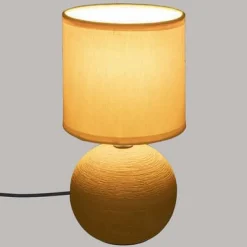 LAMPADA DA TAVOLO TIMEO OCRA H 25CM - E 14 60WX1: vendita online LAMPADA DA TAVOLO TIMEO OCRA H 25CM - E 14 60WX1 in offerta