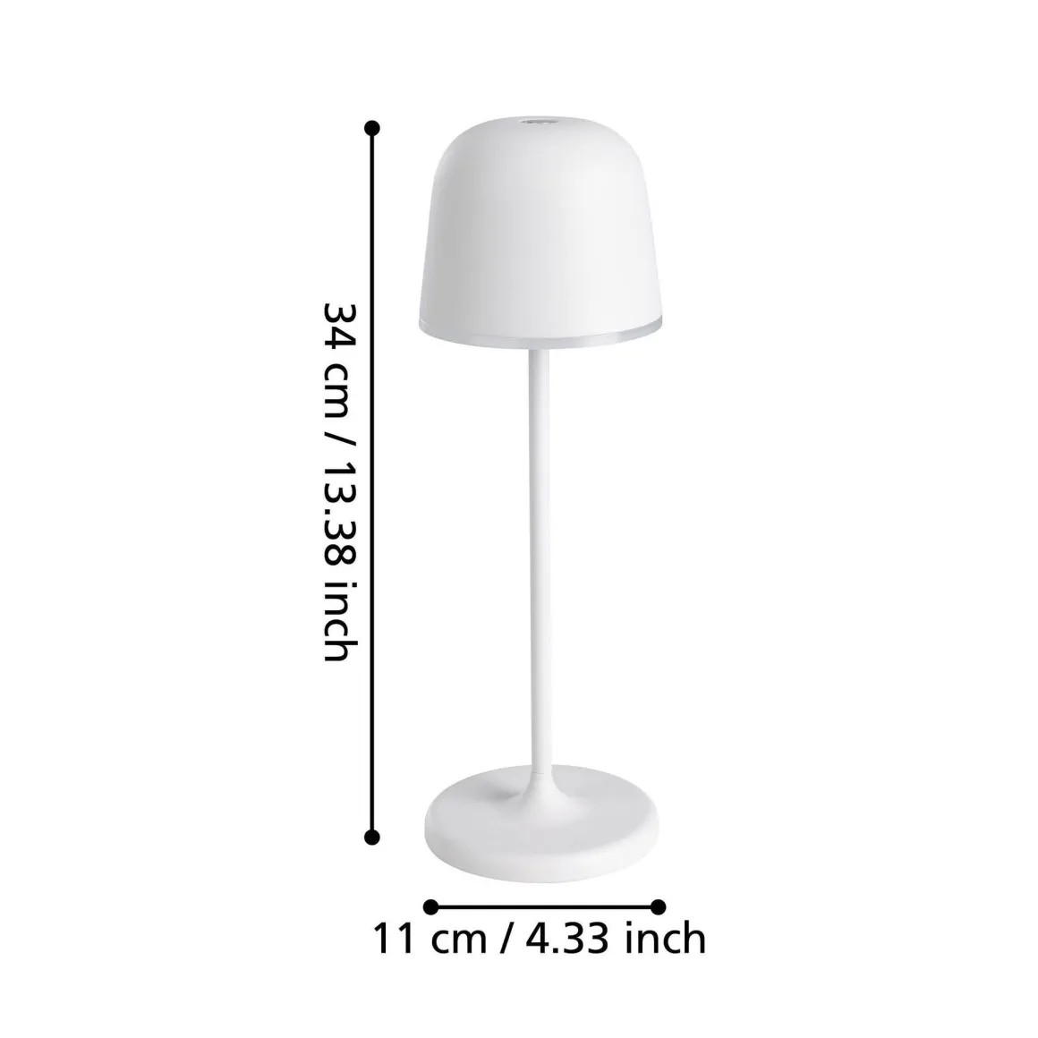 LAMPADA DA TAVOLO MANNERA BIANCO H. 34CM - 2.2W 3000K 200lm: vendita online LAMPADA DA TAVOLO MANNERA BIANCO H. 34CM - 2.2W 3000K 200lm in offerta