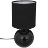 LAMPADA DA TAVOLO TIMEO NERO H 25CM - E 14 60WX1: vendita online LAMPADA DA TAVOLO TIMEO NERO H 25CM - E 14 60WX1 in offerta