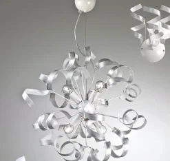 LAMPADARIO ARGENTO D. 60CM - 6XE14 : vendita online LAMPADARIO ARGENTO D. 60CM - 6XE14 in offerta