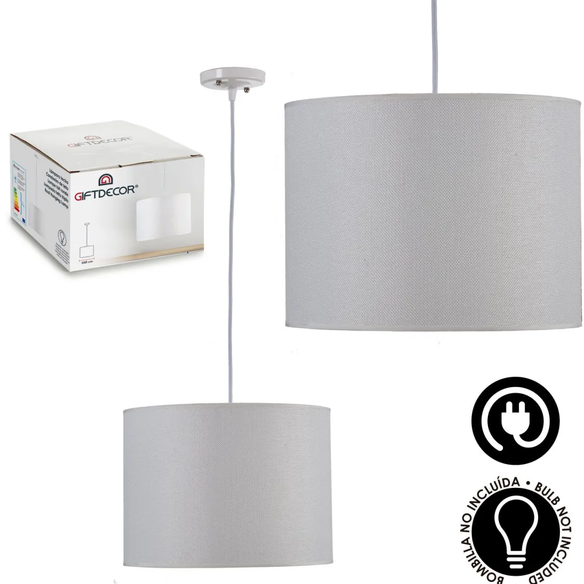 LAMPADARIO BIANCO D. 30CM - E27 220V-24V 60W: vendita online LAMPADARIO BIANCO D. 30CM - E27 220V-24V 60W in offerta
