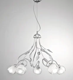 LAMPADARIO GINEVRA D 60 H 40CM - 5XE14: vendita online LAMPADARIO GINEVRA D 60 H 40CM - 5XE14 in offerta
