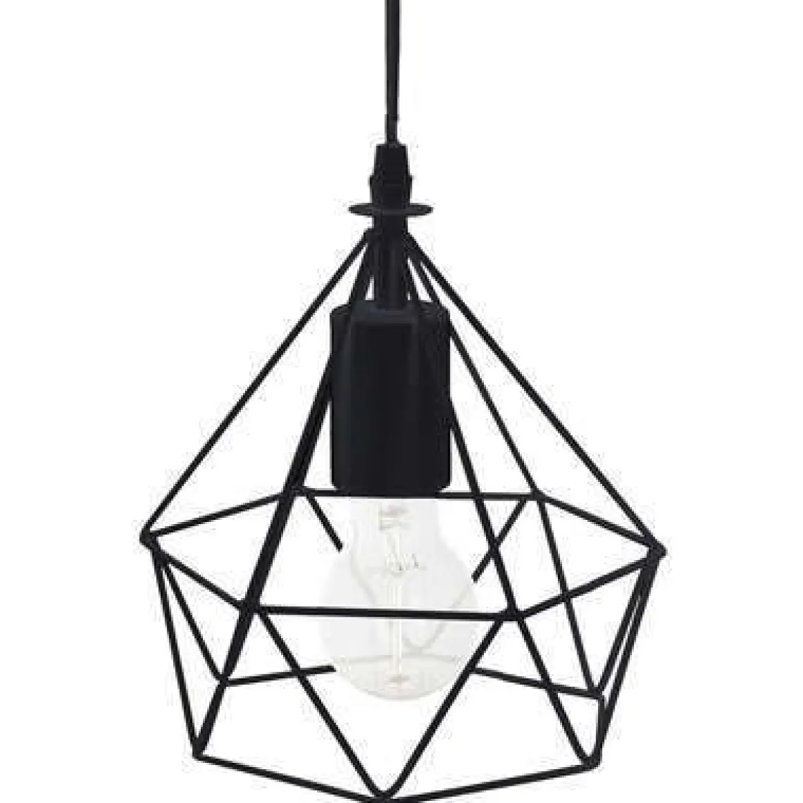 LAMPADARIO MOD. IDA DIAM. 19 H. 22 CM IN METALLO NERO E27 40W: vendita online LAMPADARIO MOD. IDA DIAM. 19 H. 22 CM IN METALLO NERO E27 40W in offerta