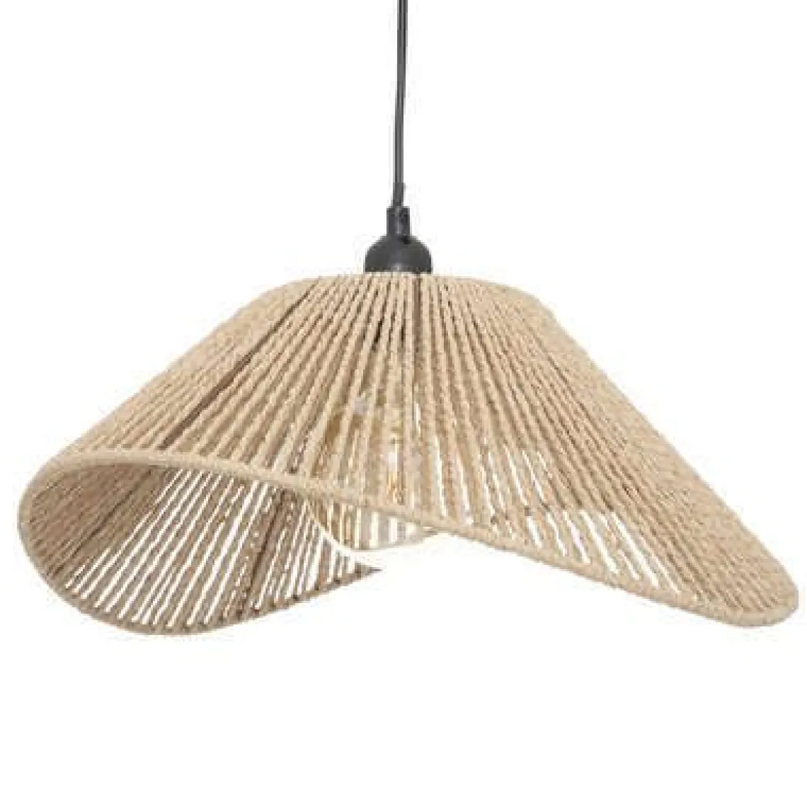 LAMPADARIO A CORDE MYHA DIAM. CM 45 E27 NATURALE : vendita online LAMPADARIO A CORDE MYHA DIAM. CM 45 E27 NATURALE in offerta