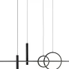 LAMPADARIO A LED LESLIE NERO L.100CM - 36W 4000K 2000lm: vendita online LAMPADARIO A LED LESLIE NERO L.100CM - 36W 4000K 2000lm in offerta