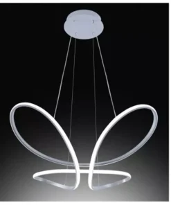 LAMPADARIO FARFALLA A LED SILVER L 63CM : vendita online LAMPADARIO FARFALLA A LED SILVER L 63CM in offerta