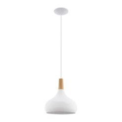 LAMPADARIO 1 LUCE SABINAR BIANCO/MARRONE 28CM - 1X60W E27: vendita online LAMPADARIO 1 LUCE SABINAR BIANCO/MARRONE 28CM - 1X60W E27 in offerta