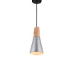 Lampada Soffitto in offerta: Lampada metallo argento e legno