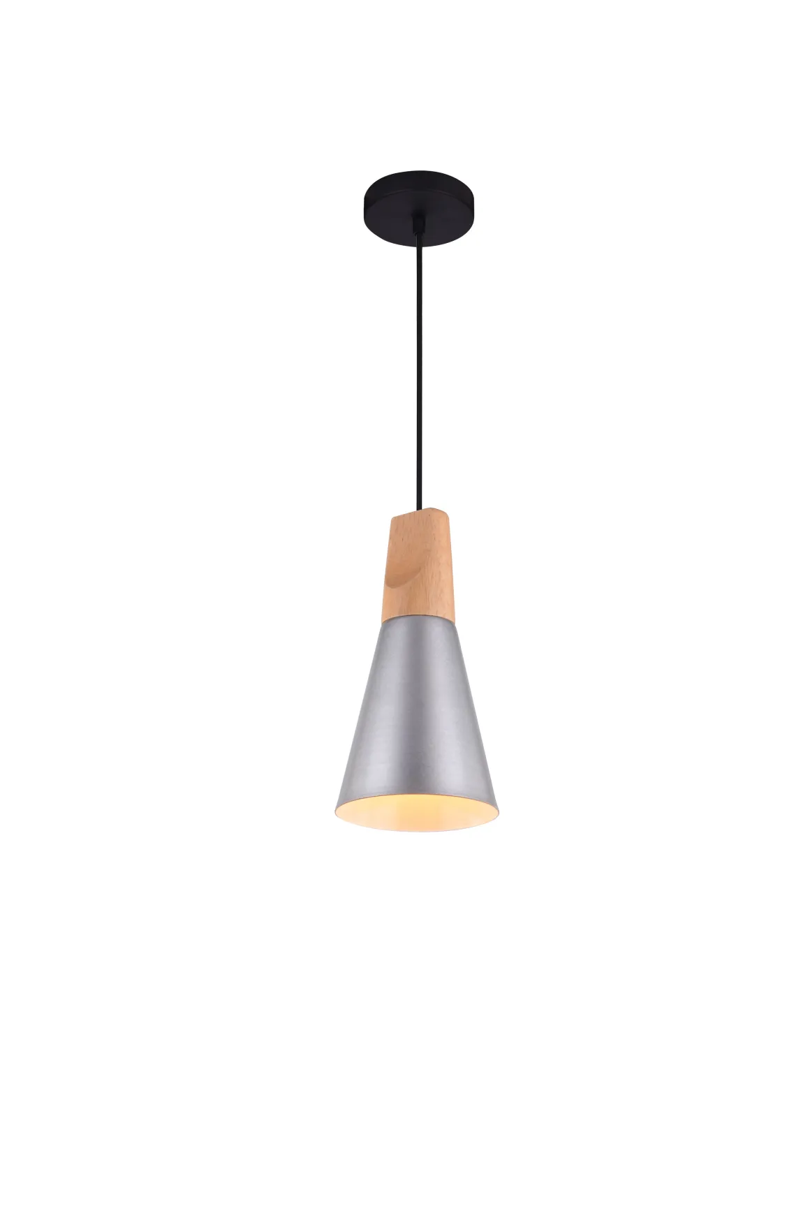 Lampada Soffitto in offerta: Lampada metallo argento e legno