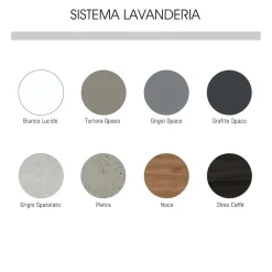 LAVANDERIA NOCE E BIANCO LUCIDO