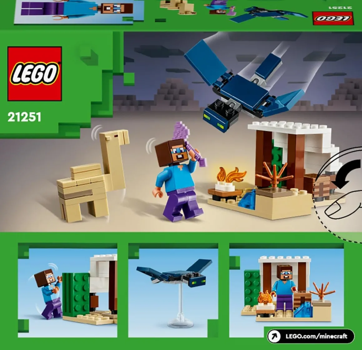 LEGO MINECRAFT - SPEDIZIONE DI STEVE NEL DESERTO: vendita online LEGO MINECRAFT - SPEDIZIONE DI STEVE NEL DESERTO in offerta