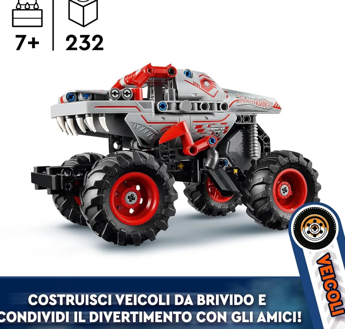 LEGO TECHNIC - PULL-BACK MONSTER JAM THUNDERRORUS: vendita online LEGO TECHNIC - PULL-BACK MONSTER JAM THUNDERRORUS in offerta