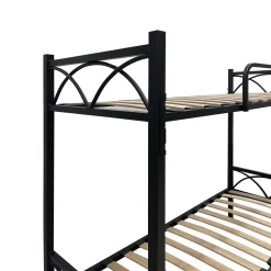 LETTO A CASTELLO BUNK METALLO NERO