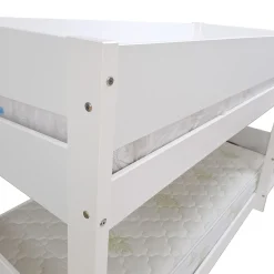 LETTO A CASTELLO IN LEGNO MASSELLO BIANCO