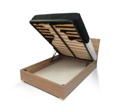 Letto contenitore con Rete inclusa: Letto in Colore Noce