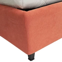 LETTO CONTENITORE 1 PIAZZA E 1/2 IN TESSUTO ARANCIO