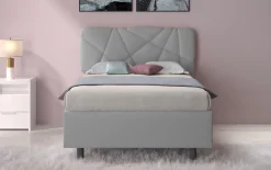 LETTO CONTENITORE POP 1 PIAZZA E 1/2 TESSUTO LYCRA GRIGIO LIGHT