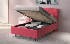 LETTO CONTENITORE POP 1 PIAZZA E 1/2 TESSUTO LYCRA ROSA