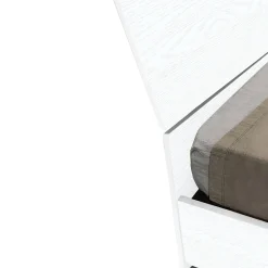 Letto matrimoniale bianco frassinato con contenitore