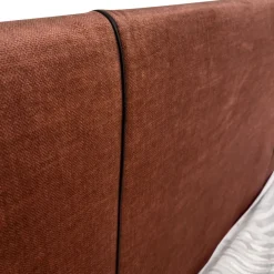 LETTO MATRIMONIALE CON CONTENITORE IN TESSUTO MATTONE