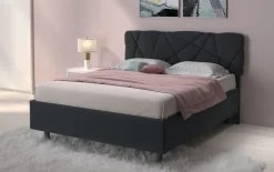 LETTO MATRIMONIALE CONTENITORE MOD. POP TESSUTO LYCRA ANTRACITE
