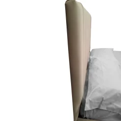 LETTO MATRIMONIALE CONTENITORE MOD. TEDDY IN VELLUTO SABBIA
