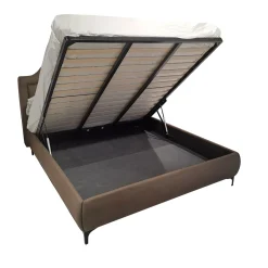 LETTO MATRIMONIALE CONTENITORE MOD. VICTORY ECONABUK MARRONE