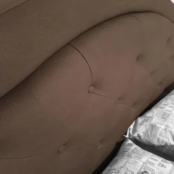 LETTO MATRIMONIALE CONTENITORE MOD. VICTORY ECONABUK MARRONE