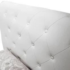 LETTO MATRIMONIALE CONTENITORE MOD. CHESTER ECOPELLE BIANCA