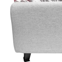 LETTO MATRIMONIALE CONTENITORE IN TESSUTO GRIGIO CHIARO