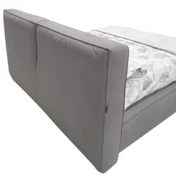 LETTO MATRIMONIALE CONTENITORE MOD. ADELE IN TESSUTO GRIGIO