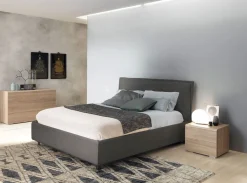 LETTO MATRIMONIALE CONTENITORE modello STILL IN TESSUTO