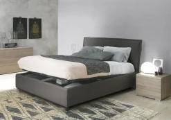LETTO MATRIMONIALE CONTENITORE modello STILL IN TESSUTO