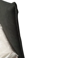 LETTO MATRIMONIALE CONTENITORE MOD. LINE IN TESSUTO GRIGIO SCURO