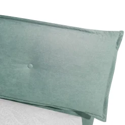 LETTO MATRIMONIALE IN TESSUTO VERDE ACQUA