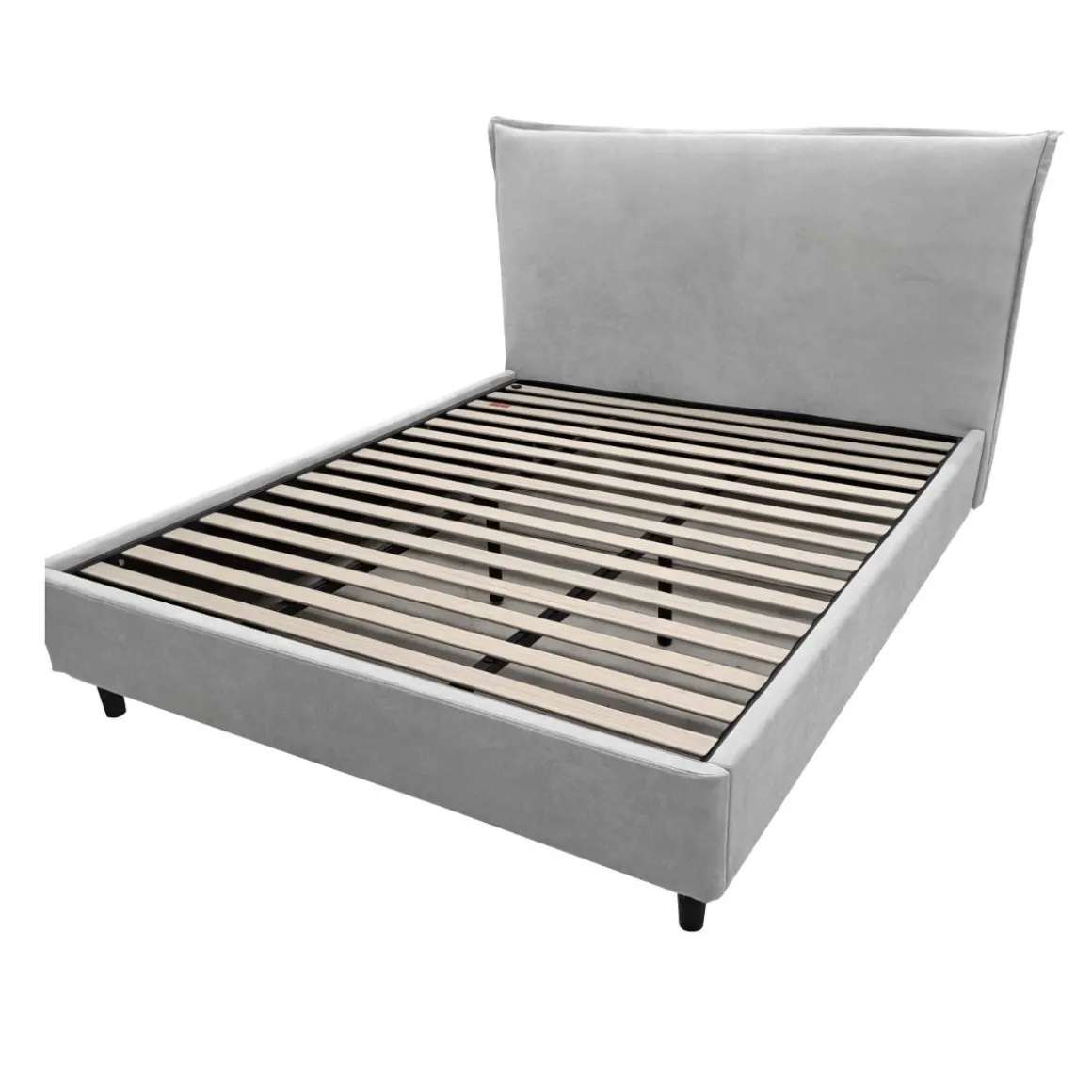 LETTO MATRIMONIALE LINE CON GIROLETTO IN TESSUTO GRIGIO CHIARO