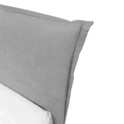 LETTO MATRIMONIALE LINE CON GIROLETTO IN TESSUTO GRIGIO CHIARO