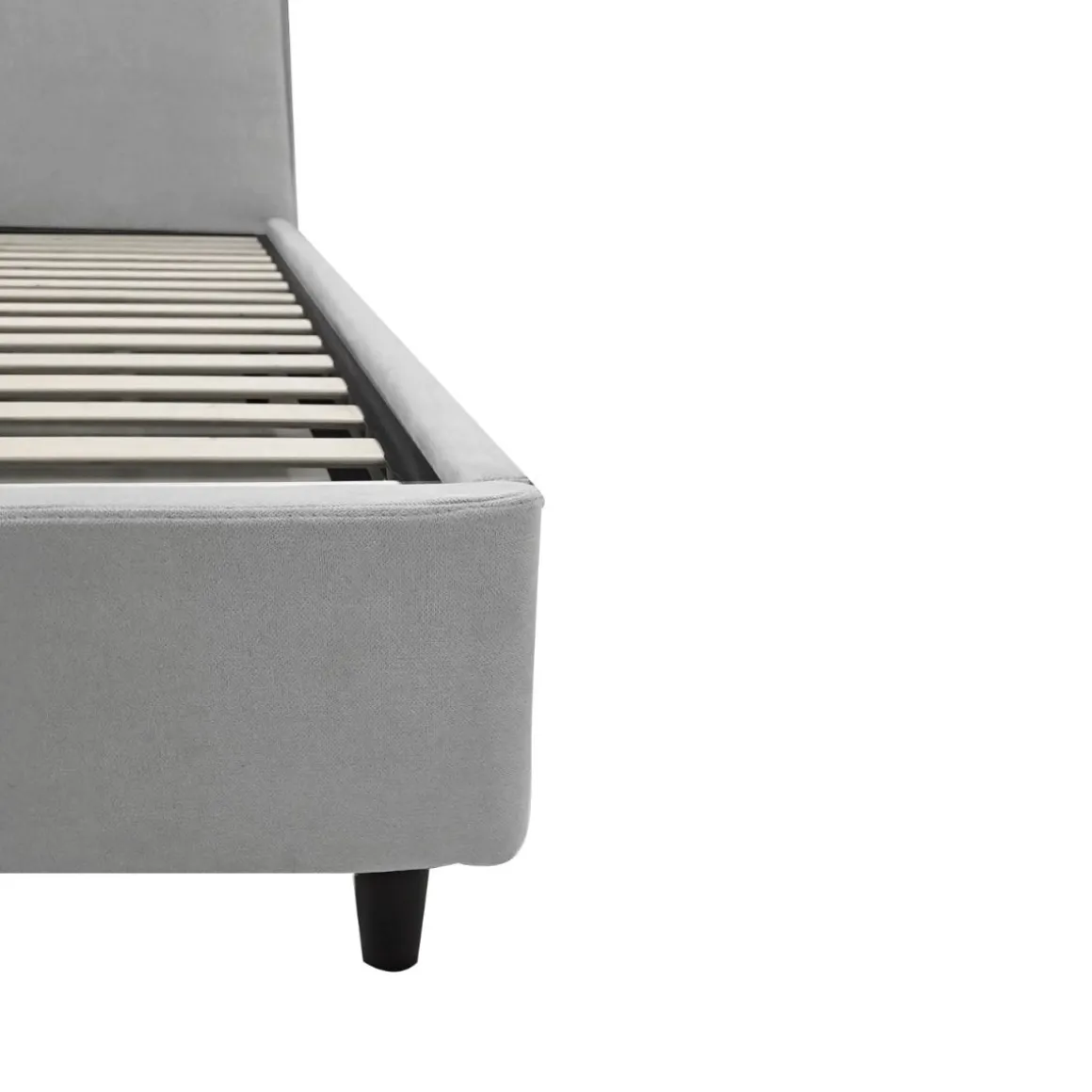 LETTO MATRIMONIALE LINE CON GIROLETTO IN TESSUTO GRIGIO CHIARO