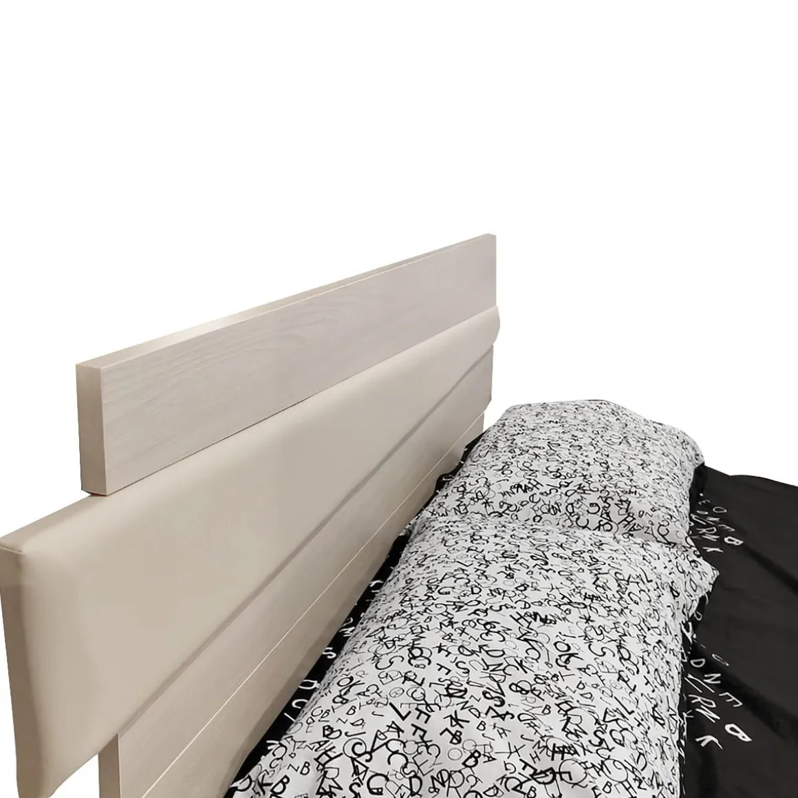 Letto matrimoniale TETRIS con contenitore olmo