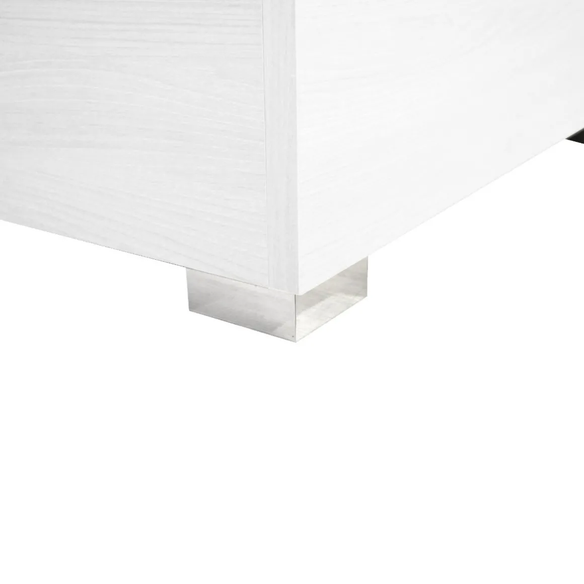 LETTO SINGOLO CON CONTENITORE BIANCO FRASSINATO