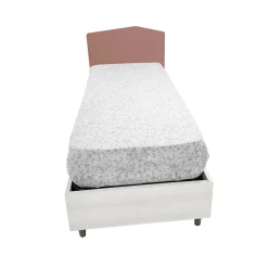 LETTO SINGOLO CON CONTENITORE MOD. EDDY ROVERE NORDICO E ROSA