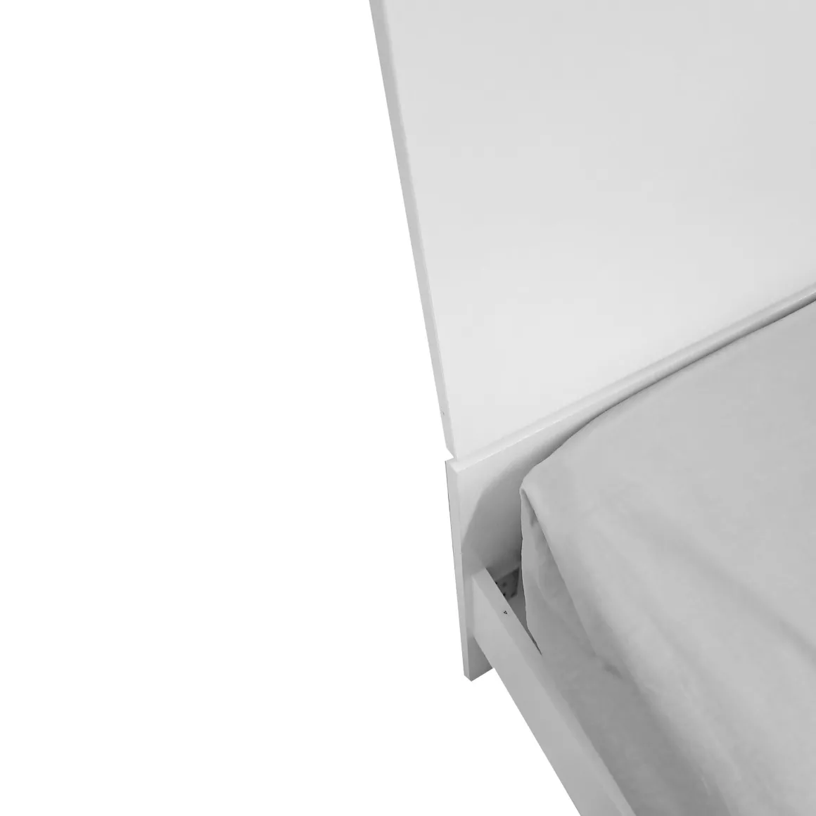 LETTO SINGOLO CON GIROLETTO BIANCO OPACO