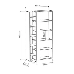 LIBRERIA LIFT BIANCO E RETRO GRAY: vendita online LIBRERIA LIFT BIANCO E RETRO GRAY in offerta