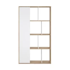 LIBRERIA MODELLO MAZE JACKSON HICKORY E BIANCO LUCIDO