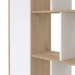 LIBRERIA MODELLO MAZE JACKSON HICKORY E BIANCO LUCIDO