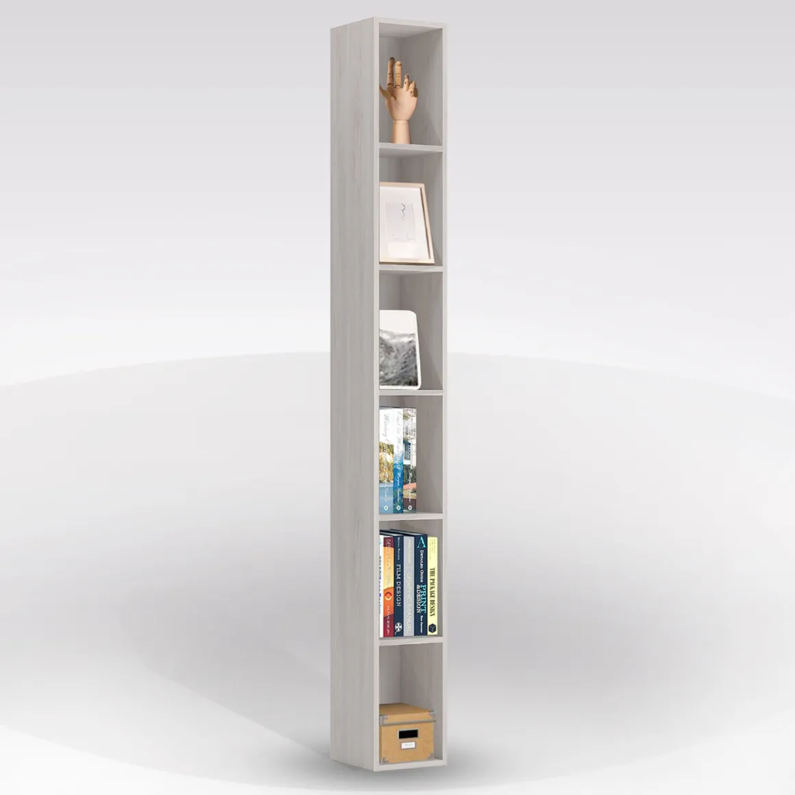 Libreria verticale: libreria verticale totem in laminato olmo