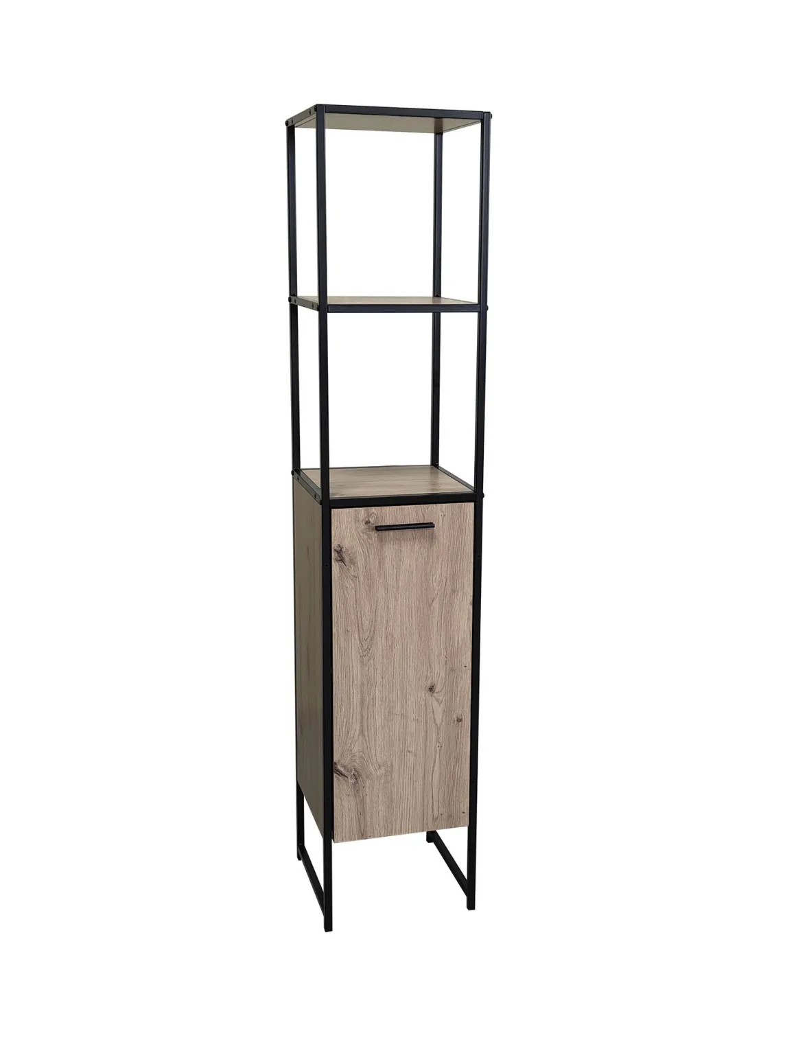 LIBRERIA CM 32X33 H.160 ROVERE NODATO E METALLO NERO : vendita online LIBRERIA CM 32X33 H.160 ROVERE NODATO E METALLO NERO in offerta